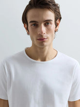 Load image into Gallery viewer, Replay Raw Edge Crew Neck T-Shirt White