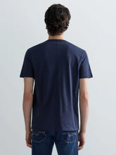 Load image into Gallery viewer, Replay Raw Edge V Neck T-Shirt Navy