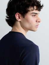 Load image into Gallery viewer, Replay Raw Edge V Neck T-Shirt Navy