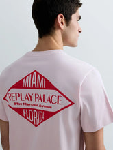 Load image into Gallery viewer, Replay Miami Print T-Shirt Pink