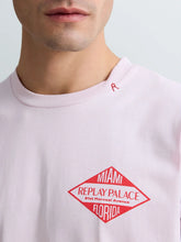 Load image into Gallery viewer, Replay Miami Print T-Shirt Pink
