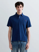 Load image into Gallery viewer, Replay Indigo Jersey Polo Top Blue