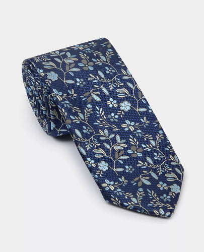 Remus Uomo Floral Tie Set Navy