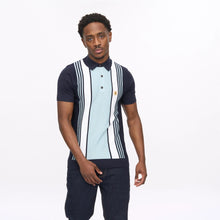 Load image into Gallery viewer, Gabicci Vintage Searle Knitted Polo Top Navy