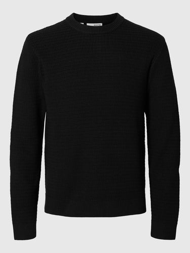 Selected Homme Theo Crew Neck Jumper Black