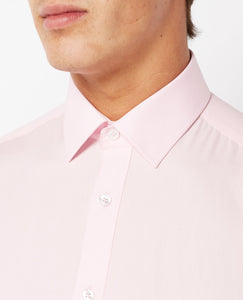 Remus Uomo Plain Formal Shirt Sky Pink