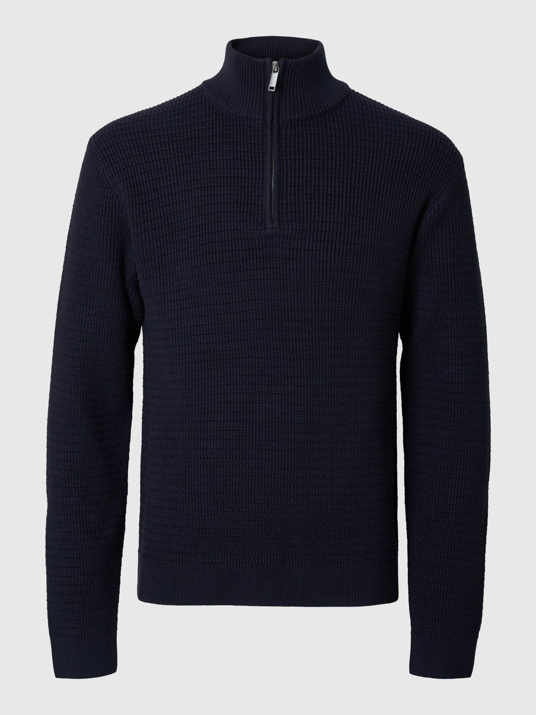 Selected Homme Theo 1/4 Zip Jumper Navy