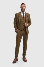 Load image into Gallery viewer, Cavani Thomas Herringbone Jacket Brown