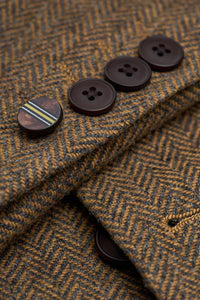 Cavani Thomas Herringbone Jacket Brown