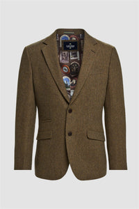 Cavani Thomas Herringbone Jacket Brown
