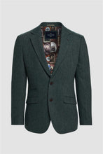 Load image into Gallery viewer, Cavani Thomas Herringbone Jacket Green