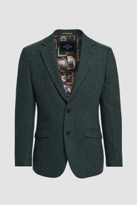 Cavani Thomas Herringbone Jacket Green