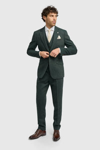 Cavani Thomas Herringbone Jacket Green