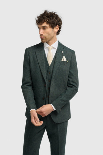 Cavani Thomas Herringbone Jacket Green