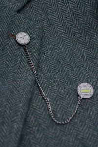 Cavani Thomas Herringbone Jacket Green