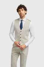 Load image into Gallery viewer, Cavani Thomas Herringbone Waistcoat Pearl Grey