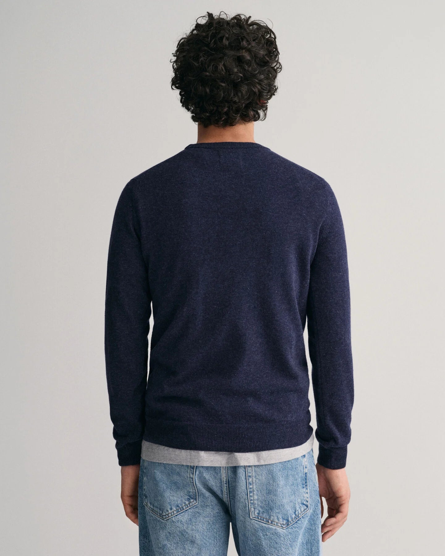 Gant Superfine Lambswool Jumper Navy Melange