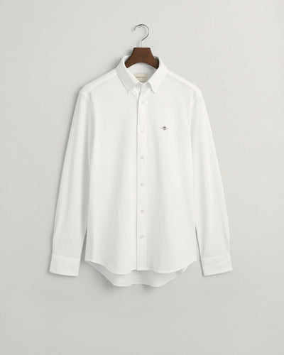 Gant Jersey Pique Shirt White