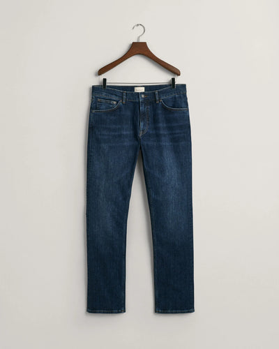 Gant Regular Fit Jeans Dark Blue Worn In