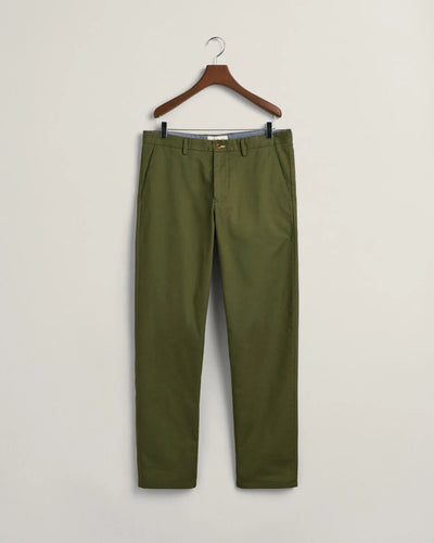 Gant Slim Fit Twill Chinos Juniper Green