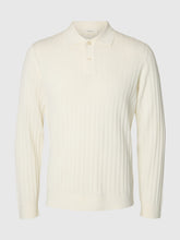 Load image into Gallery viewer, Selected Homme Torino Knit Polo Egret