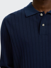 Load image into Gallery viewer, Selected Homme Torino Knit Polo Navy