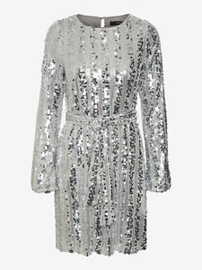 vero moda silver dress Buy VERO MODA Women Textured Party Wear Silver Dress Online