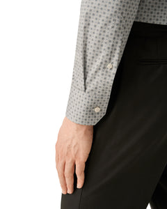 Eton Micro Floral Print Signature Twill Shirt Beige