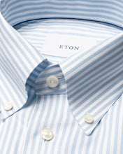 Load image into Gallery viewer, Eton Stripe Signature Oxford Shirt Light Blue