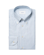 Load image into Gallery viewer, Eton Stripe Signature Oxford Shirt Light Blue