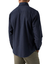Load image into Gallery viewer, Eton Solid Flannel Shirt Navy