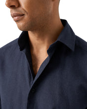 Load image into Gallery viewer, Eton Solid Flannel Shirt Navy