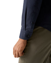 Load image into Gallery viewer, Eton Solid Flannel Shirt Navy