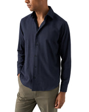 Load image into Gallery viewer, Eton Solid Flannel Shirt Navy