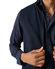Load image into Gallery viewer, Eton Solid Flannel Shirt Navy