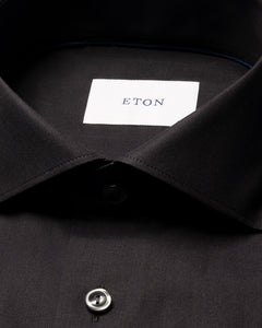 Eton Signature Flannel Shirt Black