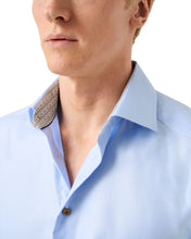 Load image into Gallery viewer, Eton Geometric Effect Textured Twill Shirt Blue