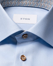 Load image into Gallery viewer, Eton Geometric Effect Textured Twill Shirt Blue