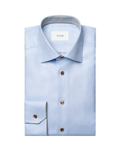 Load image into Gallery viewer, Eton Geometric Effect Textured Twill Shirt Blue