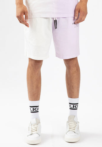 Religion Fade Shorts White Lavender