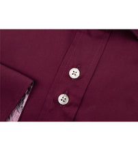 Load image into Gallery viewer, Guide London Satin Cotton Shirt Burgundy