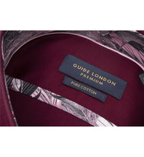 Load image into Gallery viewer, Guide London Satin Cotton Shirt Burgundy