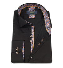 Load image into Gallery viewer, Guide London Floral Trim Shirt Black