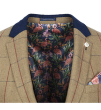 Load image into Gallery viewer, Guide London Checked Herringbone Jacket Tan (JK3367)