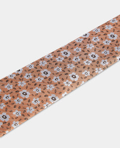 Remus Uomo Floral Pattern Tie and Pocket Square Rust