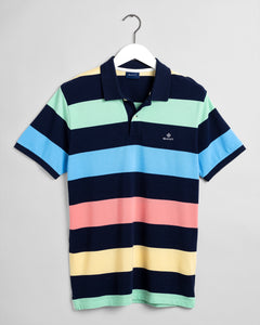 Gant Barstripe Pique Polo T-Shirt Multicolour