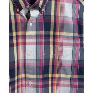 Gant Indigo Plaid Short Sleeve Shirt Pink