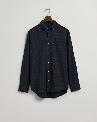 Gant Gingham Twill Shirt Forest Green
