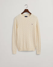 Load image into Gallery viewer, Gant Cotton Cable Crew Neck Sweater Cream