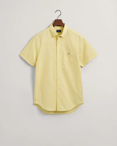 Gant Broadcloth Short Sleeve Shirt Yellow